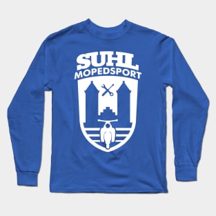 Suhl Mopedsport with Simson Star / Sperber / Habicht v.2 (white) Long Sleeve T-Shirt